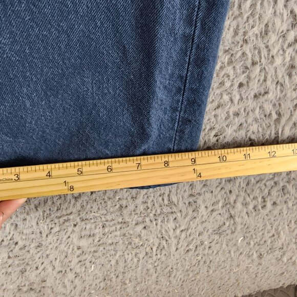 Levis Jeans Mens 44x30 501 Blue Cotton Hi Rise Button Fly Classic Straight *GUC* - Picture 8 of 14